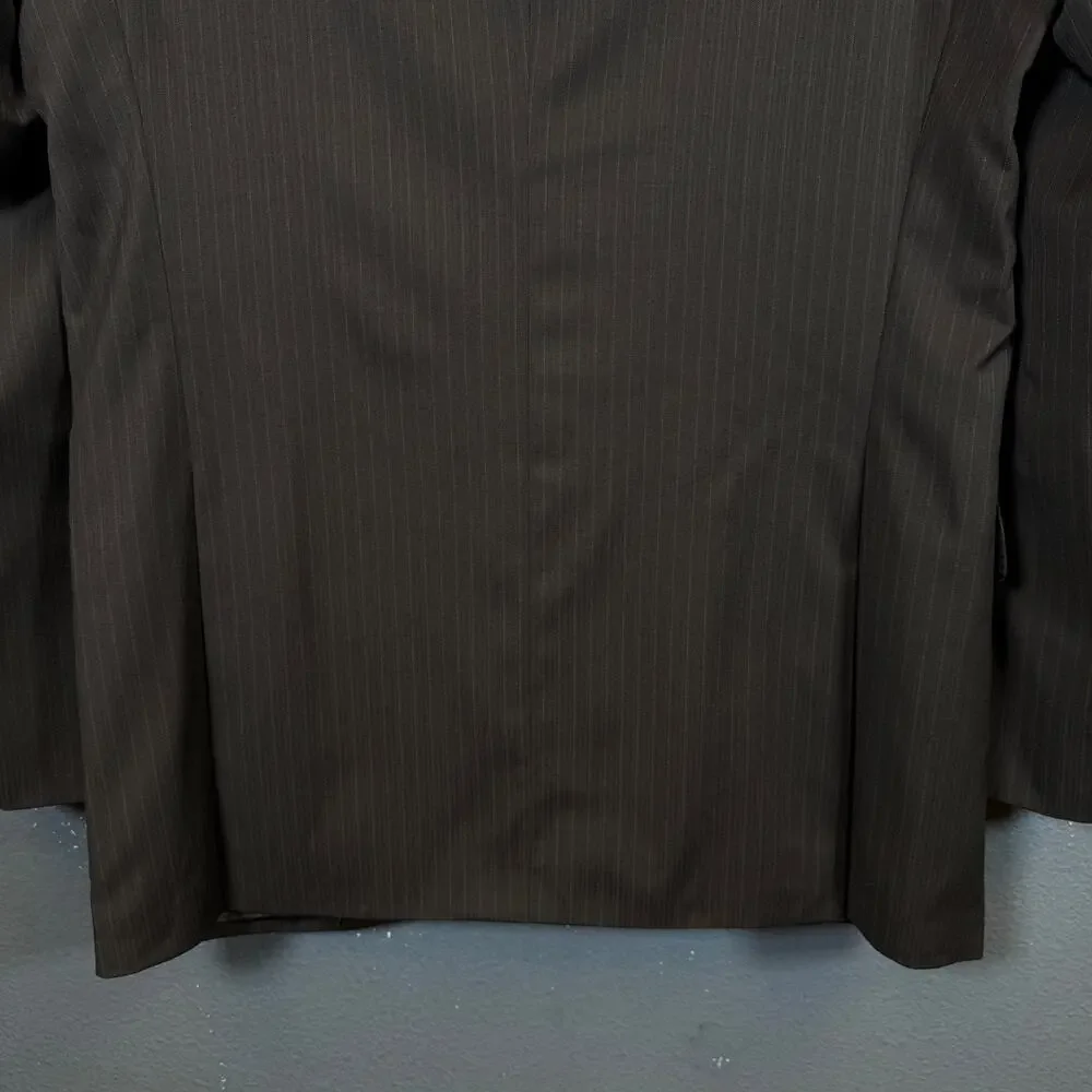 Pronto Uomo 39 long/33 waist grey suit jacket with pants 32/33 wool blazer 2 dot